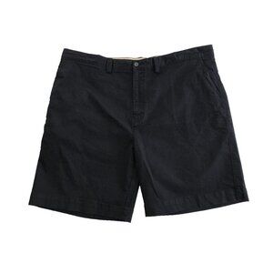 Hathaway Twill Walking Shorts Men's 44 Black Classic Stretch Golf 9" Inseam